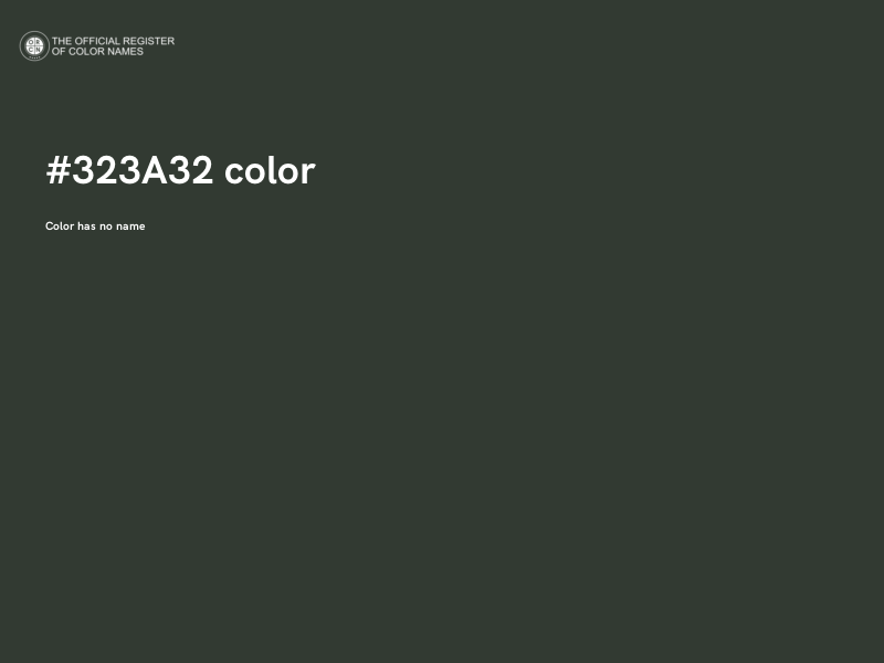 #323A32 color image