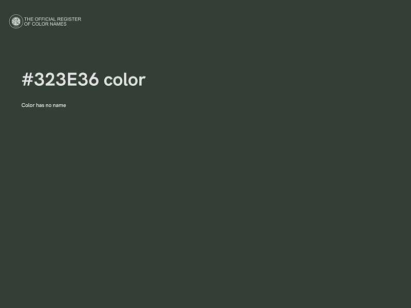 #323E36 color image