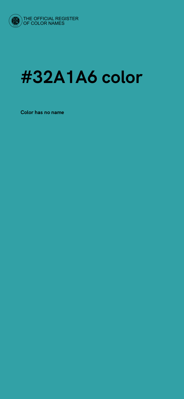 #32A1A6 color image