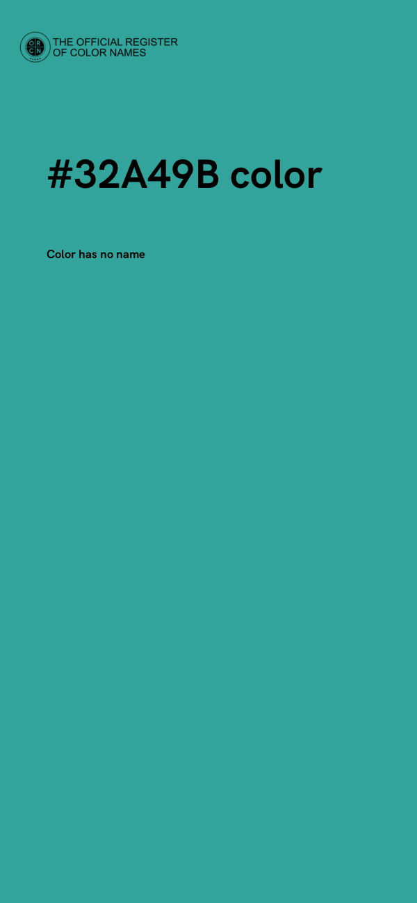 #32A49B color image