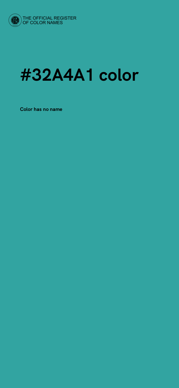 #32A4A1 color image