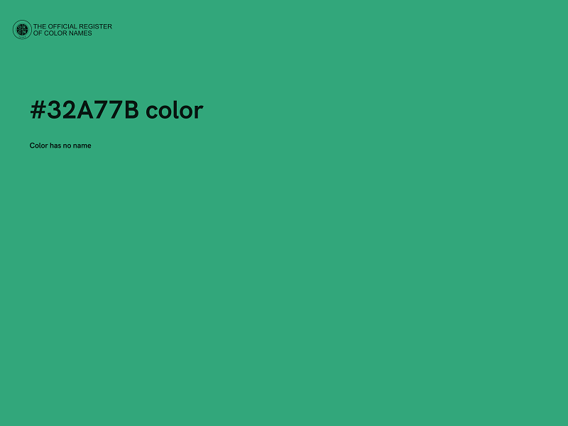 #32A77B color image