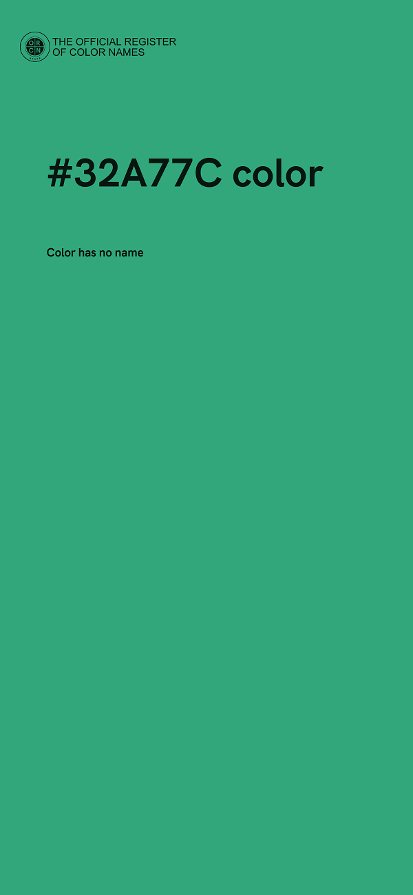 #32A77C color image