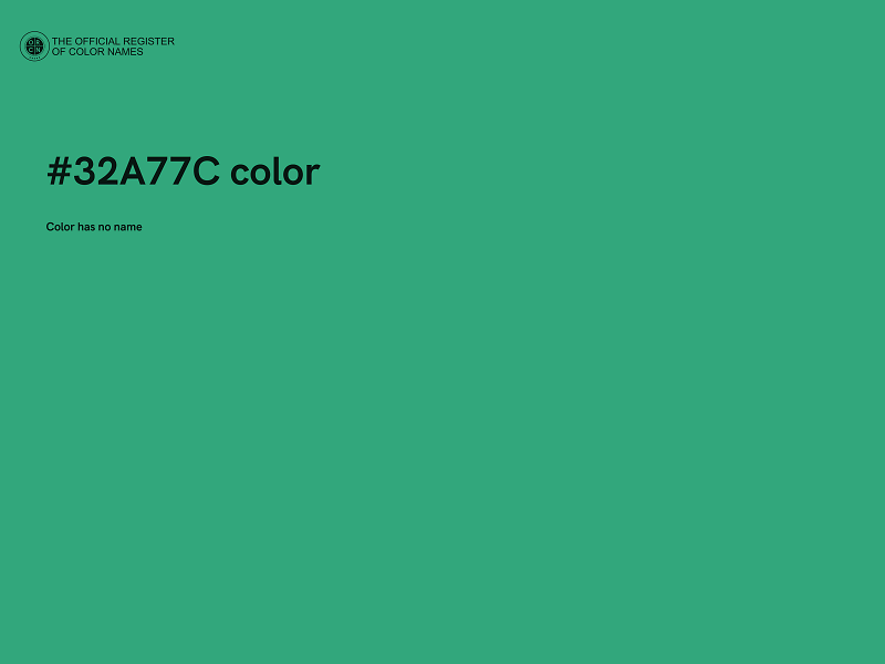 #32A77C color image
