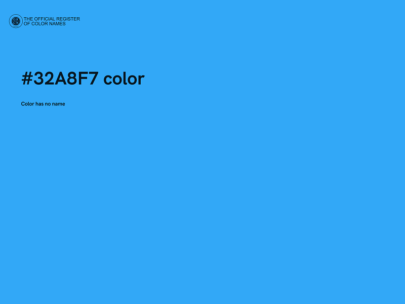 #32A8F7 color image