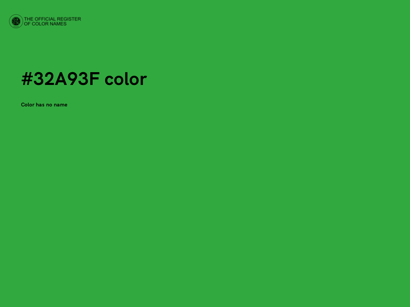 #32A93F color image