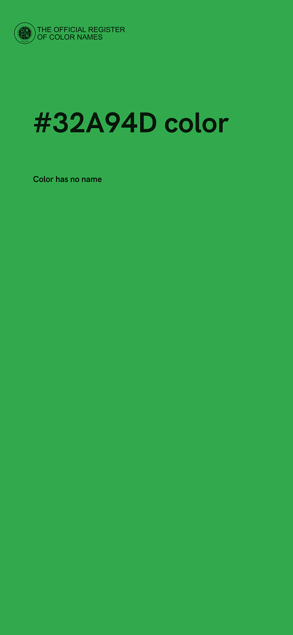 #32A94D color image