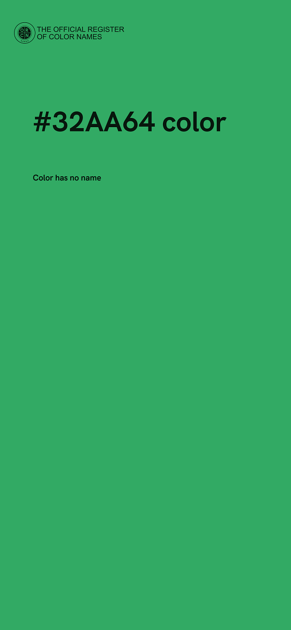 #32AA64 color image