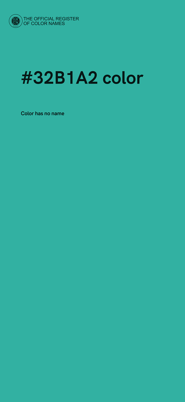 #32B1A2 color image