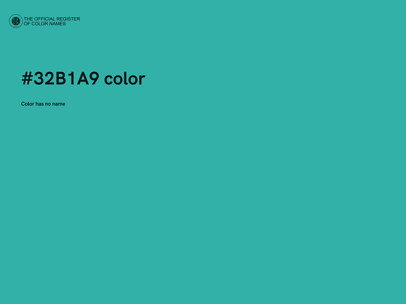 #32B1A9 color image