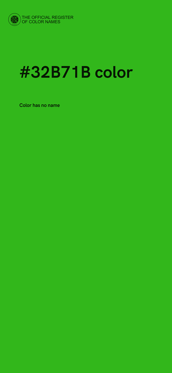 #32B71B color image