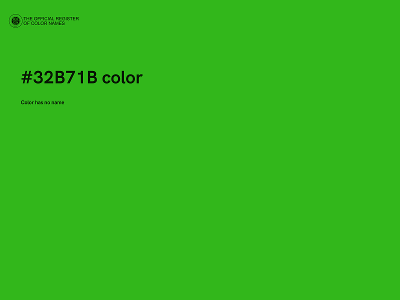 #32B71B color image