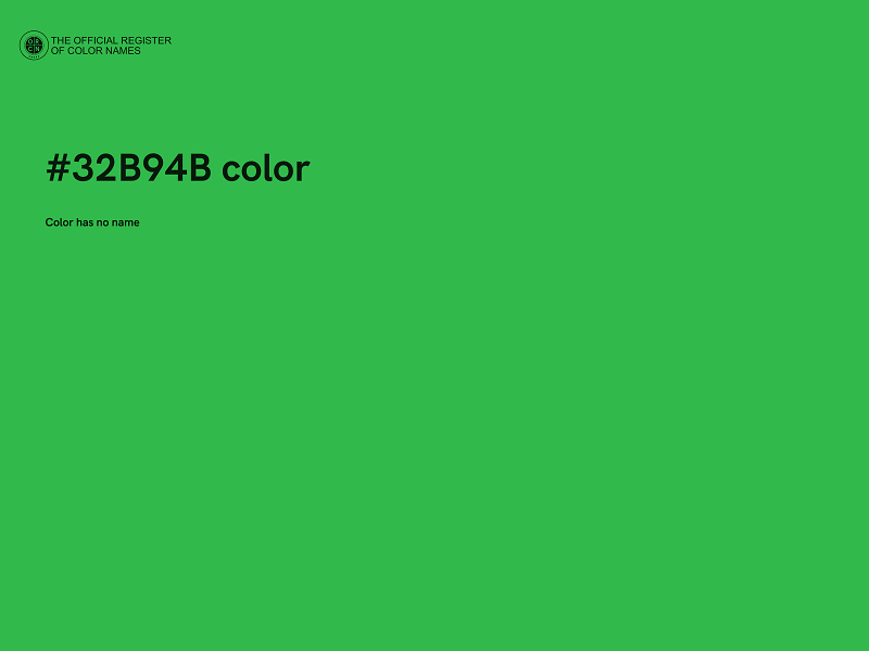 #32B94B color image