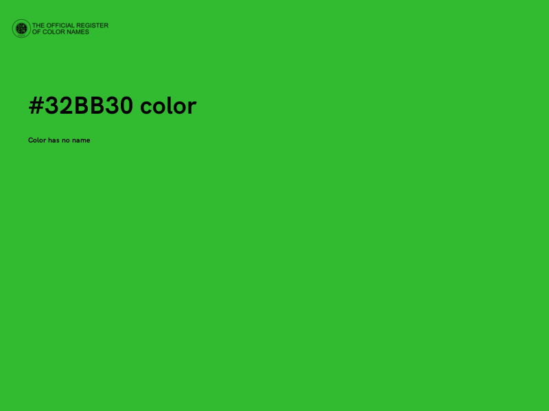#32BB30 color image