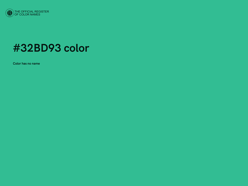 #32BD93 color image