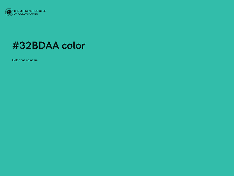 #32BDAA color image