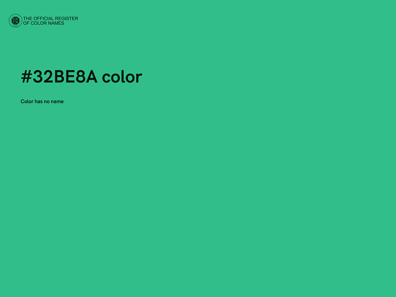 #32BE8A color image