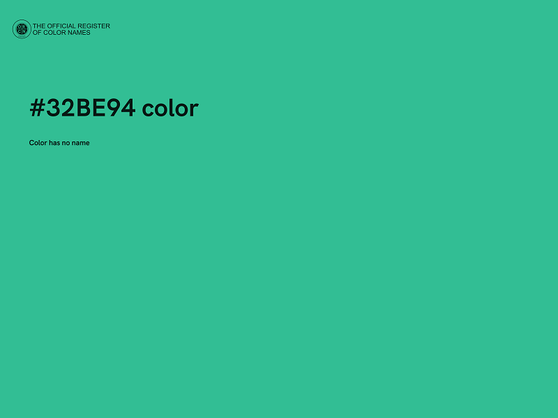 #32BE94 color image