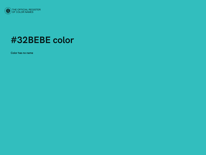 #32BEBE color image