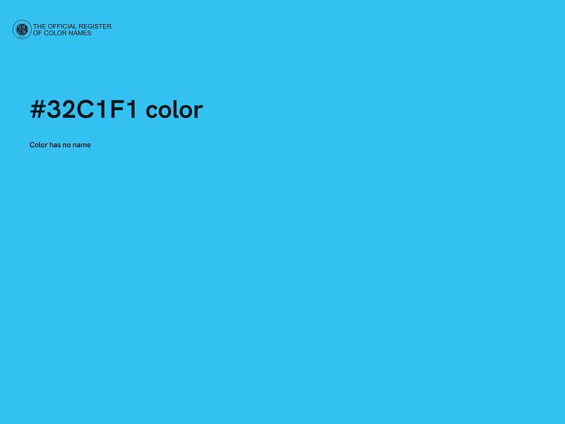 #32C1F1 color image