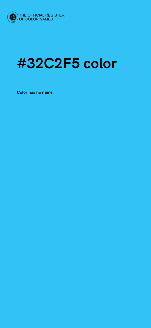 #32C2F5 color image