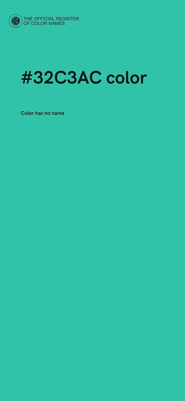 #32C3AC color image