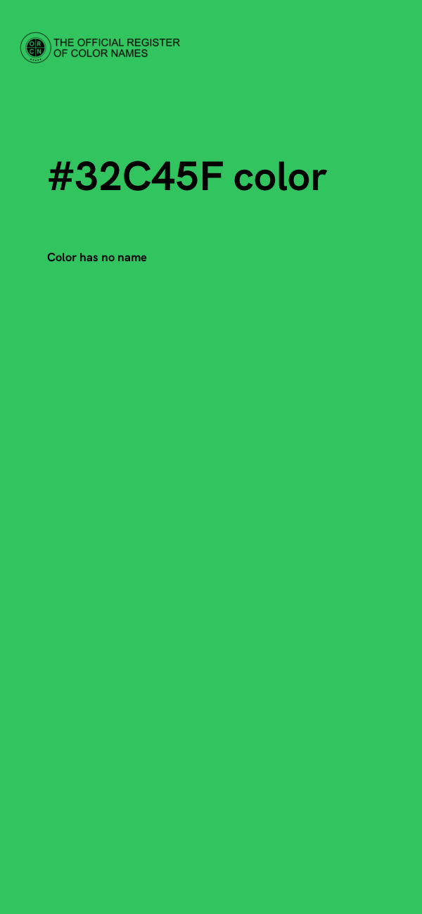 #32C45F color image