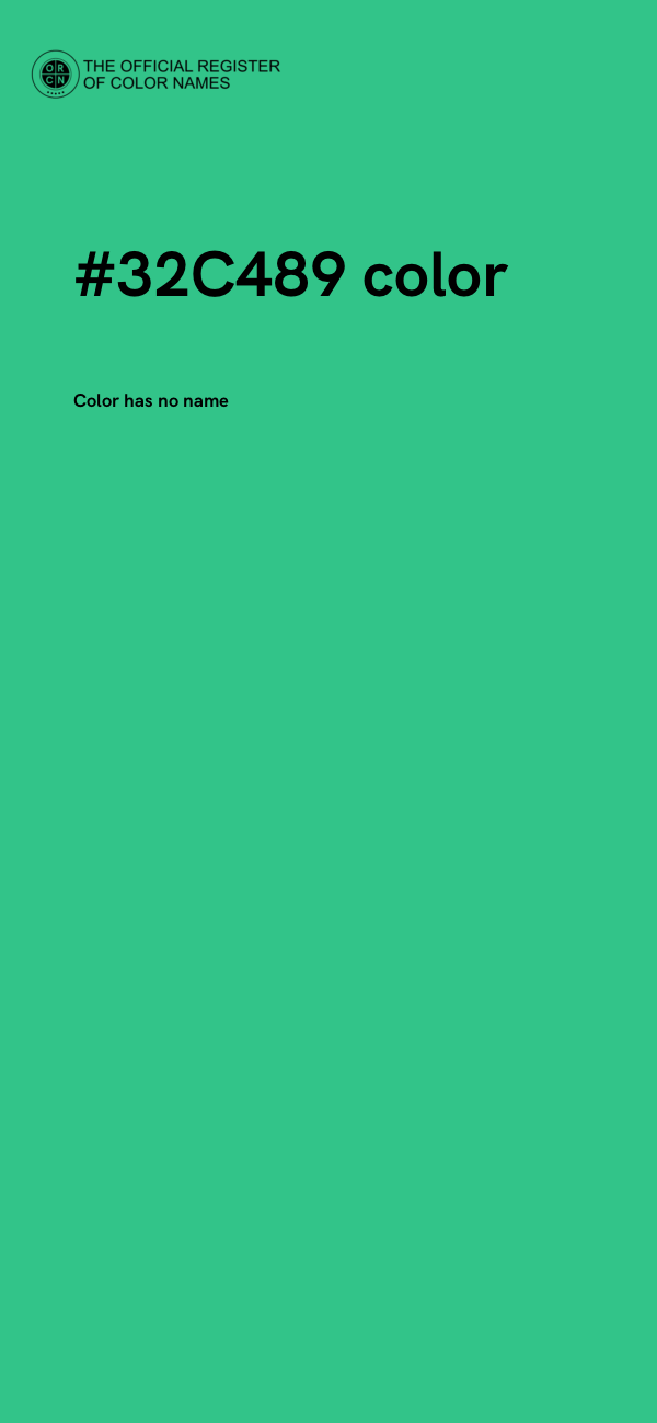 #32C489 color image