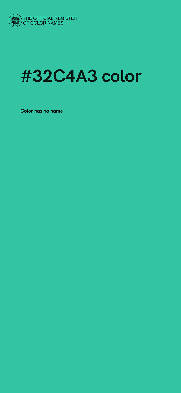 #32C4A3 color image