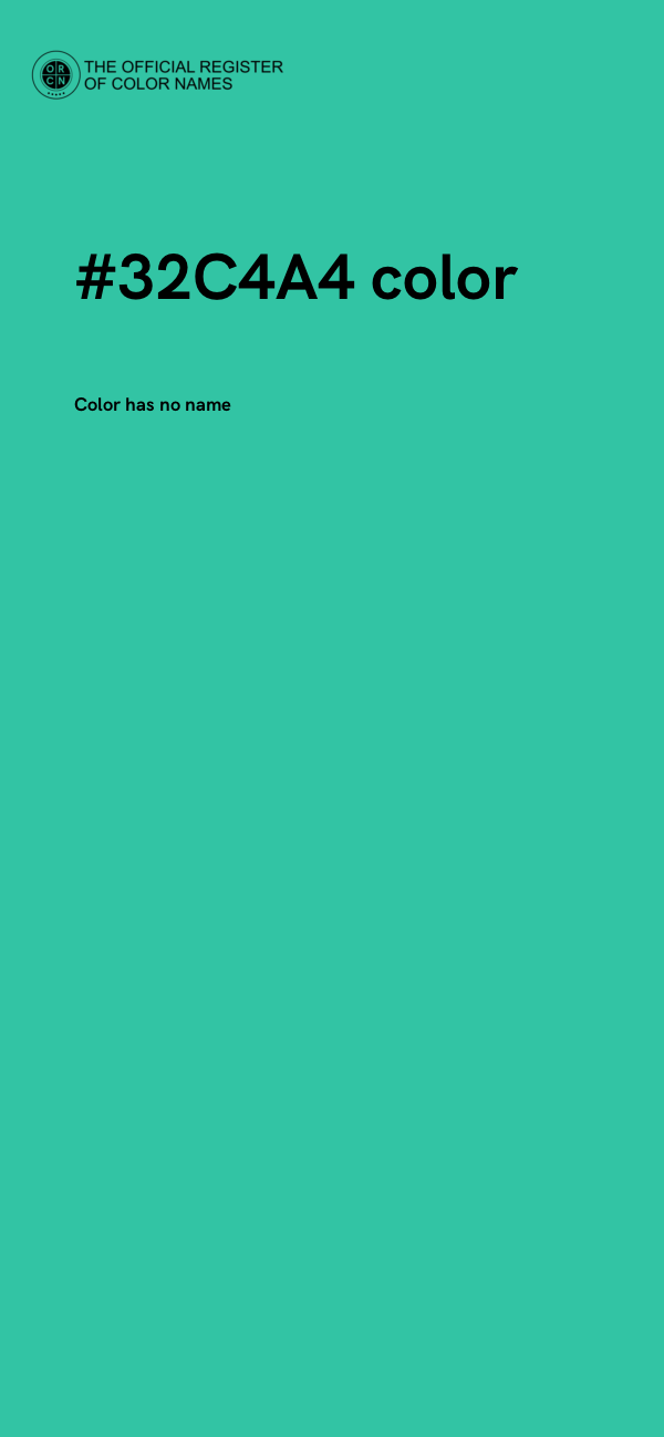 #32C4A4 color image