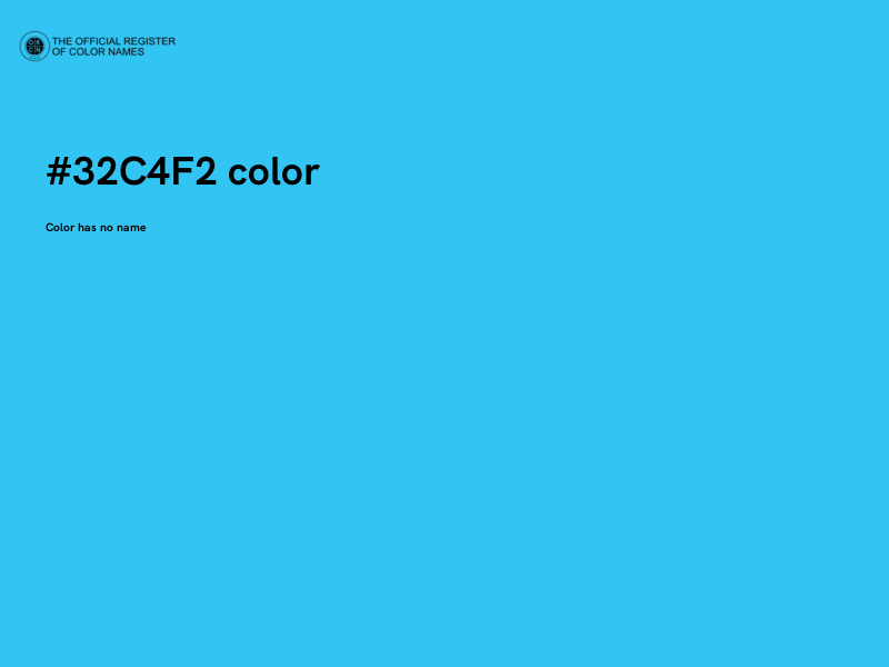 #32C4F2 color image