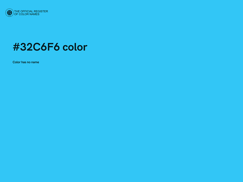 #32C6F6 color image