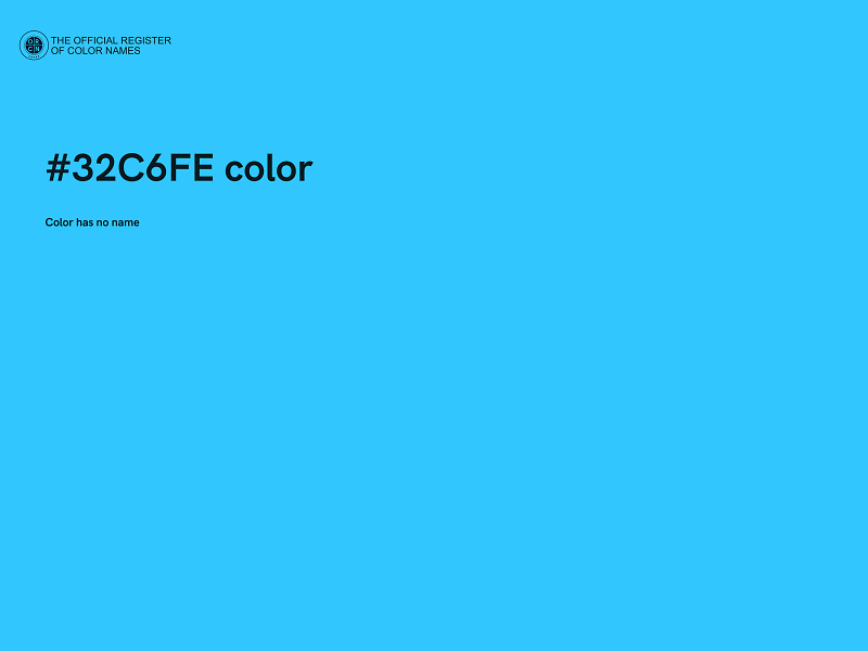 #32C6FE color image