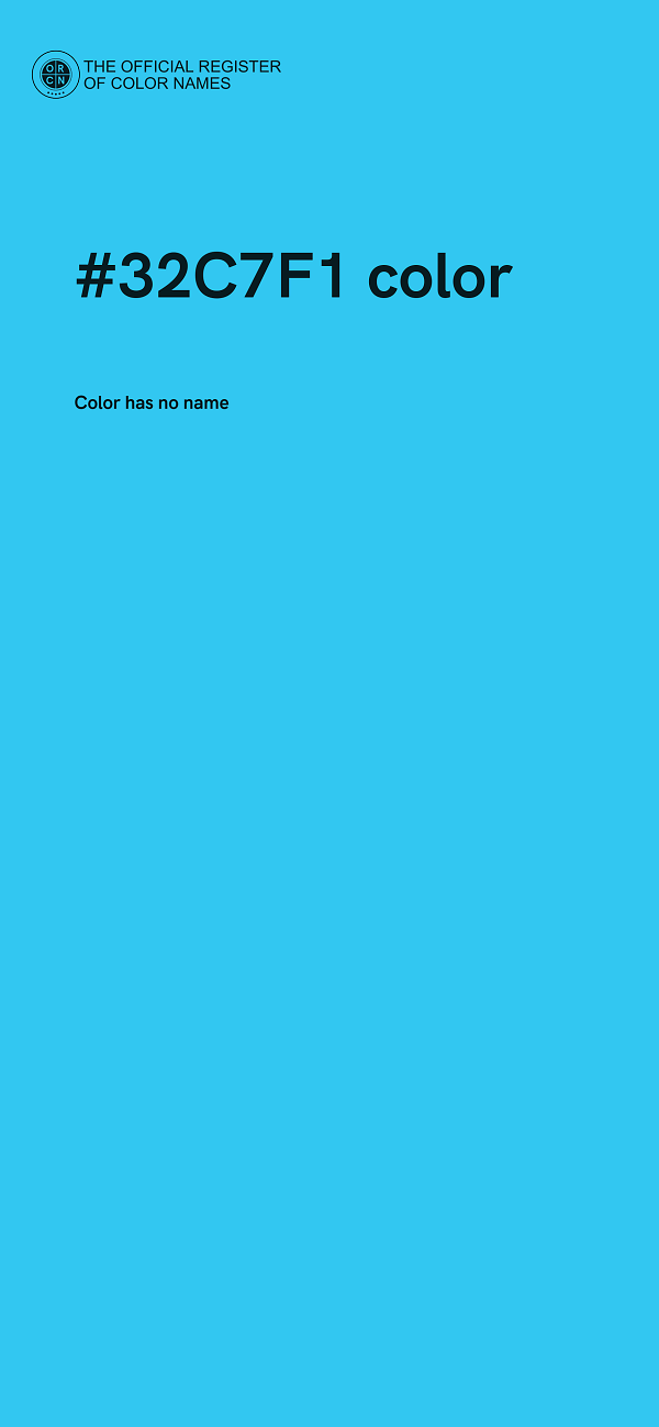 #32C7F1 color image