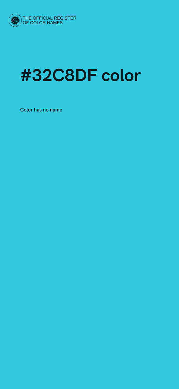 #32C8DF color image