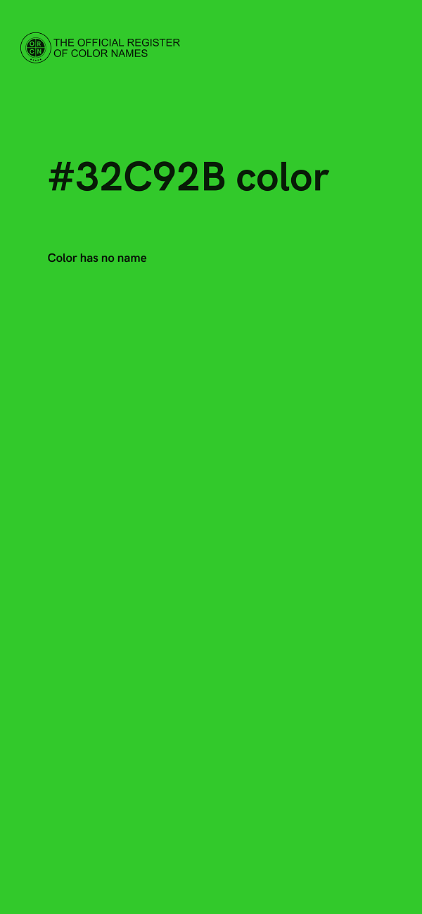 #32C92B color image