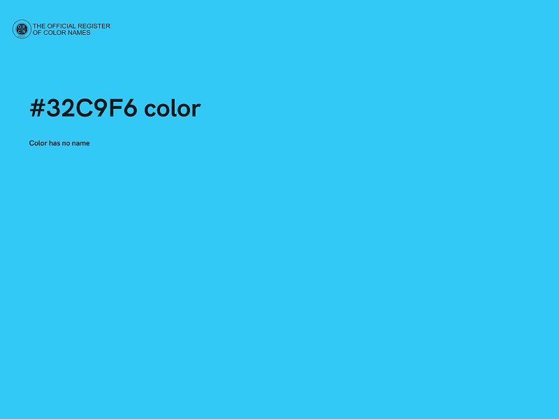#32C9F6 color image