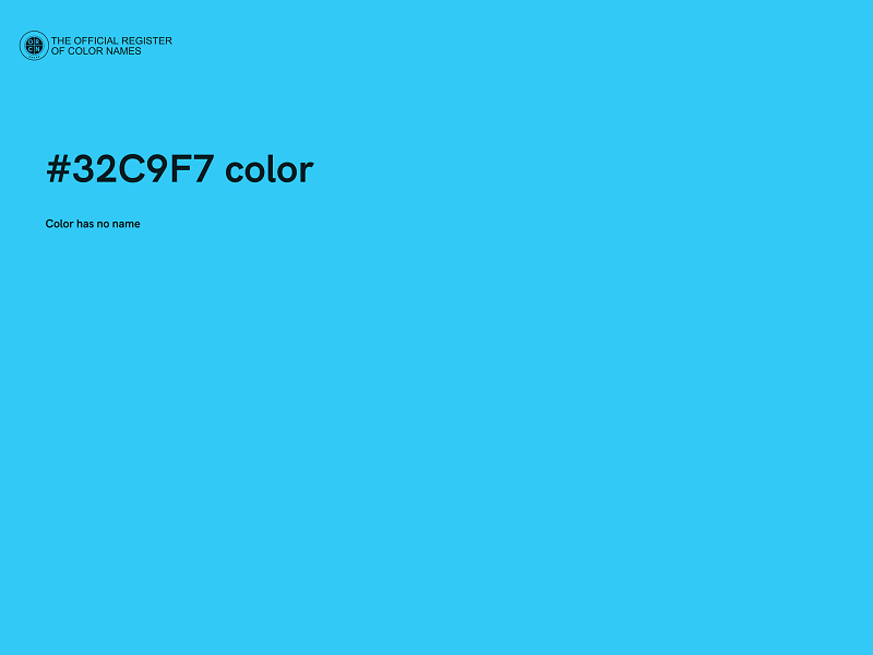 #32C9F7 color image
