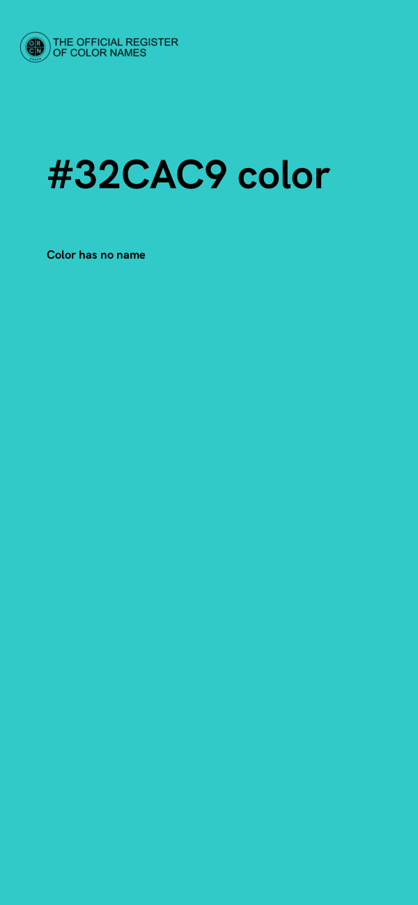 #32CAC9 color image