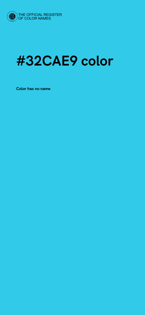 #32CAE9 color image