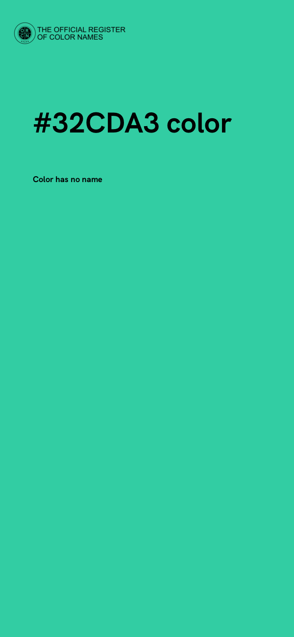 #32CDA3 color image