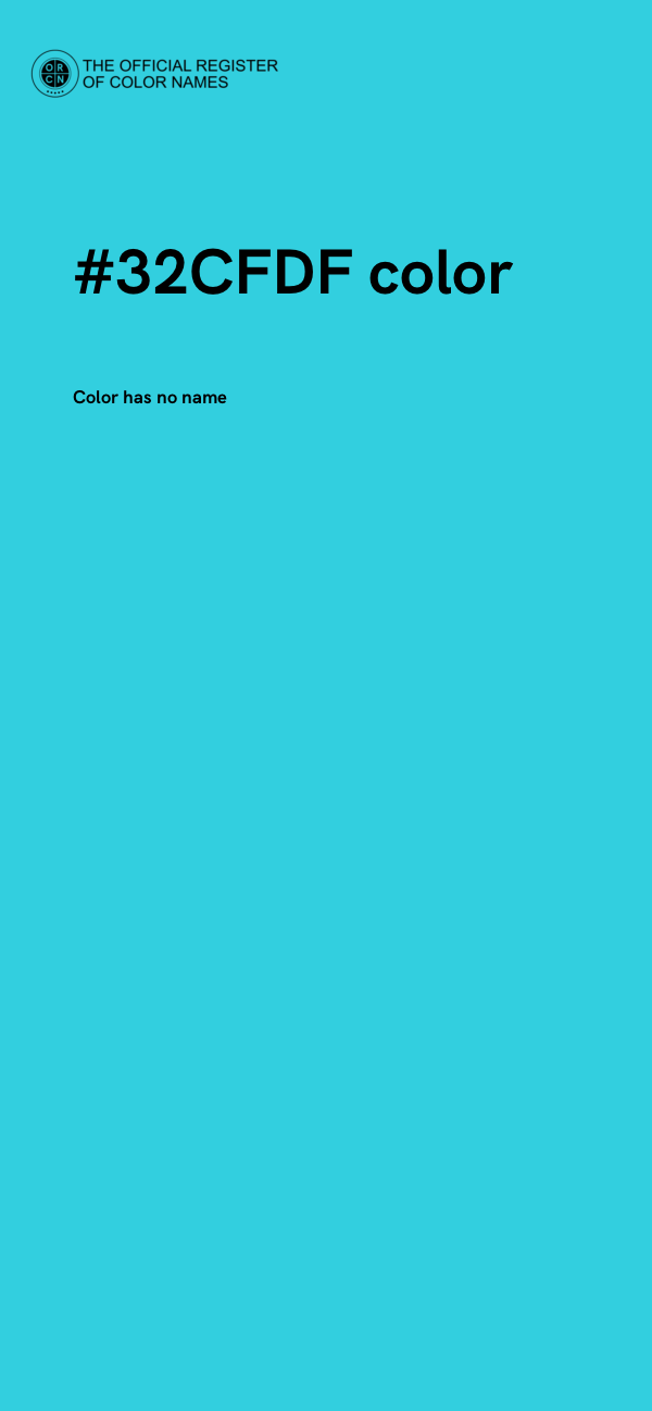 #32CFDF color image