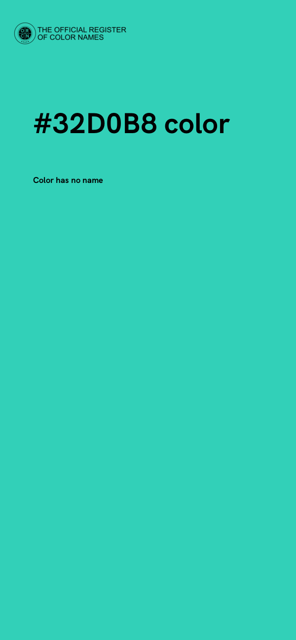 #32D0B8 color image