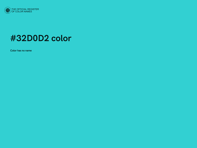 #32D0D2 color image