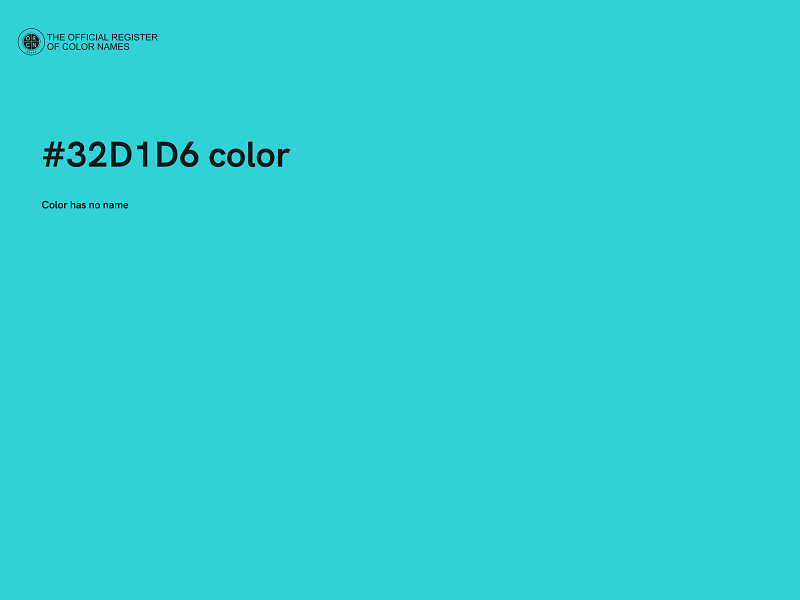 #32D1D6 color image