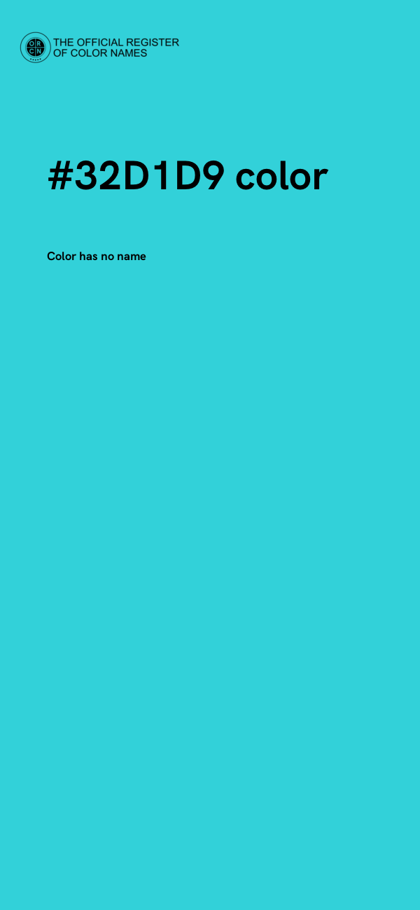 #32D1D9 color image