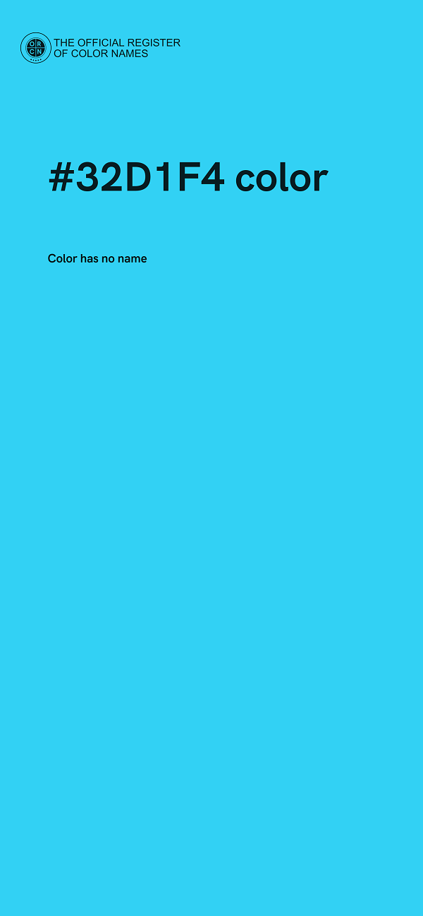#32D1F4 color image