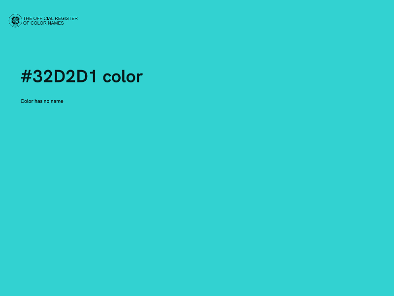 #32D2D1 color image