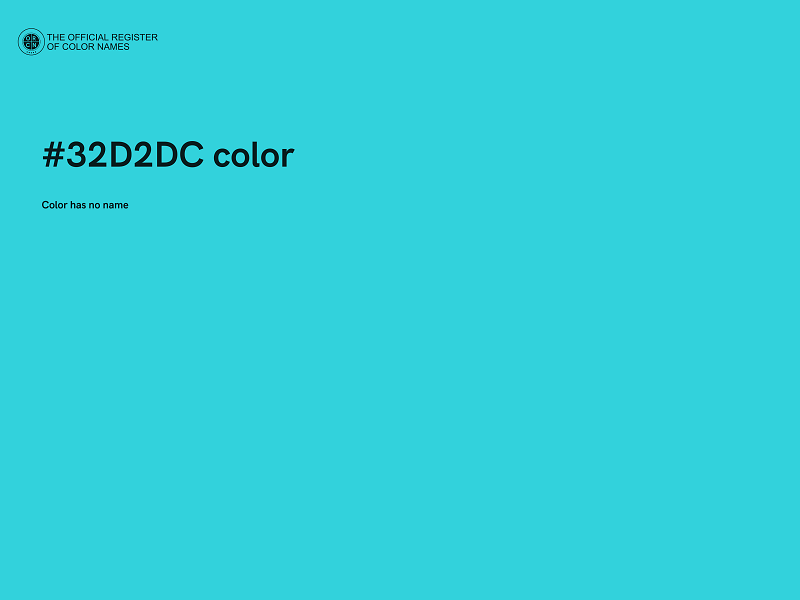 #32D2DC color image