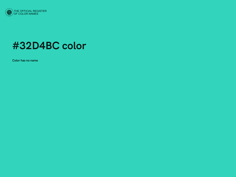 #32D4BC color image